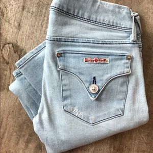 Hudson Light Wash Skinny Jeans Sz 24
